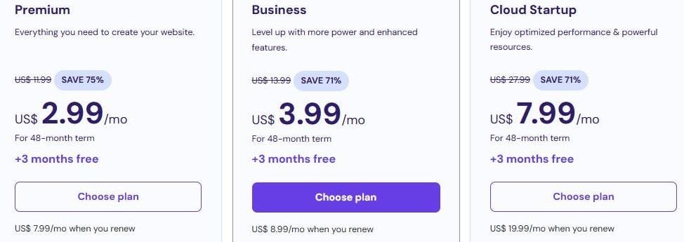 Hostinger 48-month plan