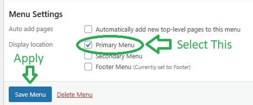 Primary Menu